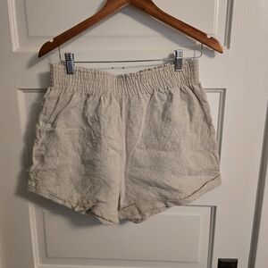 Reformation 100% Linen Shorts L
